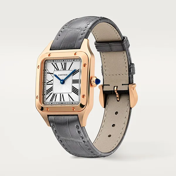 Đồng Hồ Nữ Cartier Santos Dumont WGSA0022 38mm Màu Xám/ Vàng Hồng