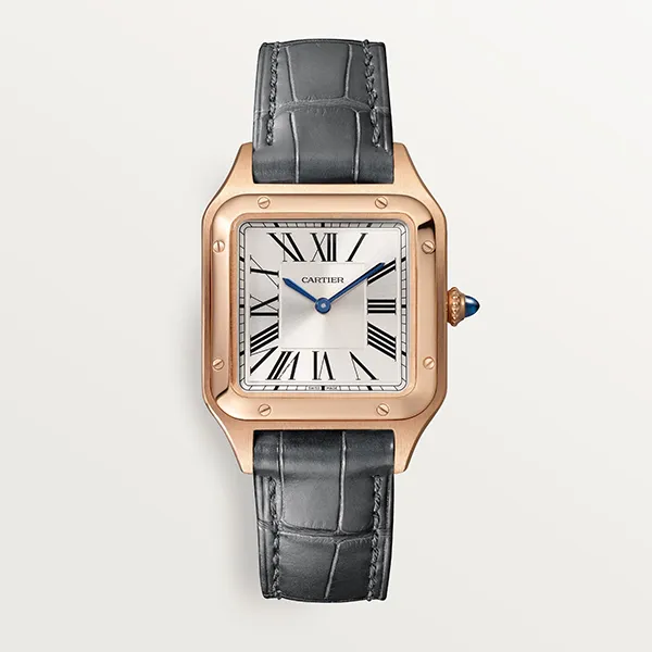 Đồng Hồ Nữ Cartier Santos Dumont WGSA0022 38mm Màu Xám/ Vàng Hồng