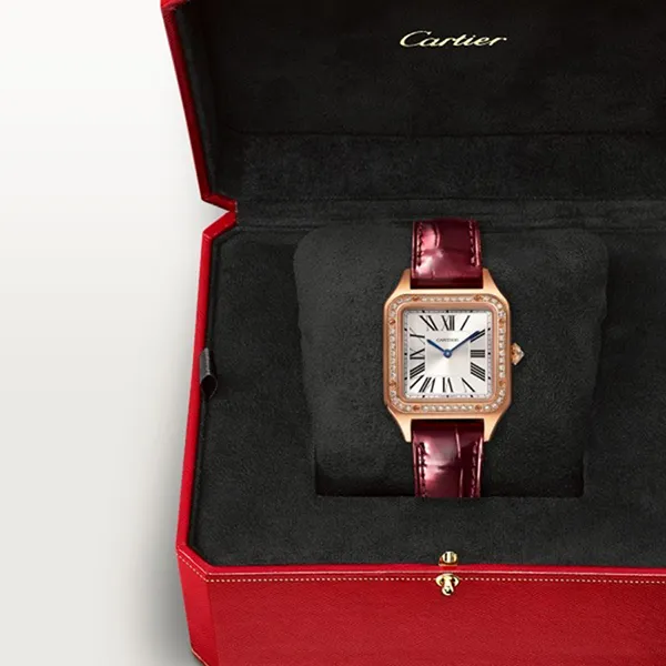Đồng Hồ Nữ Cartier Santos Dumont WJSA0017 38mm Màu Đỏ/ Vàng Hồng