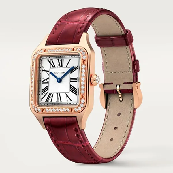 Đồng Hồ Nữ Cartier Santos Dumont WJSA0017 38mm Màu Đỏ/ Vàng Hồng
