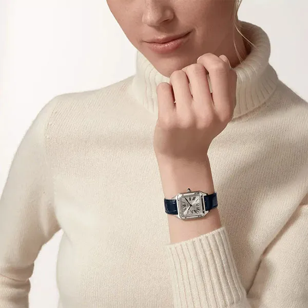 Đồng Hồ Nữ Cartier Santos-Dumont WSSA0023 38mm Màu Xanh Bạc