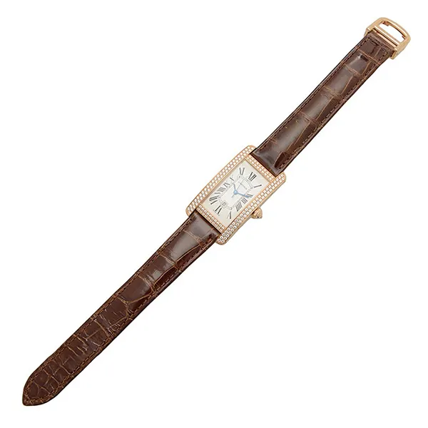 Đồng Hồ Nữ Cartier Tank Américaine WB704751 41.6mm Màu Nâu Trắng