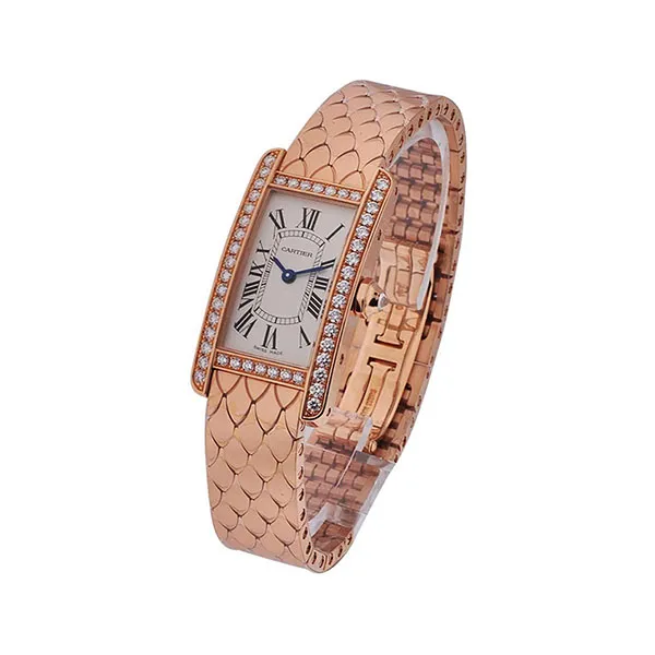 Đồng Hồ Nữ Cartier Tank Américaine WB710008 34.8mm Màu Vàng Hồng