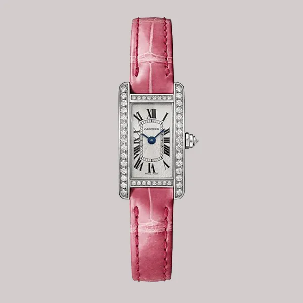 Đồng Hồ Nữ Cartier Tank Américaine WB710015 27mm Màu Hồng Bạc