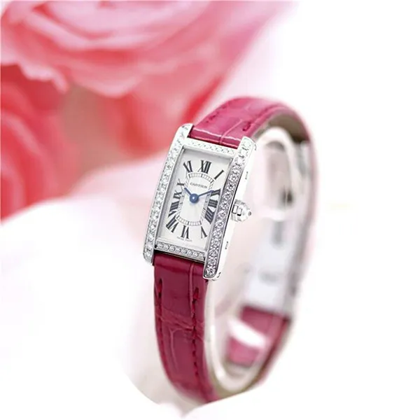 Đồng Hồ Nữ Cartier Tank Américaine WB710015 27mm Màu Hồng Bạc
