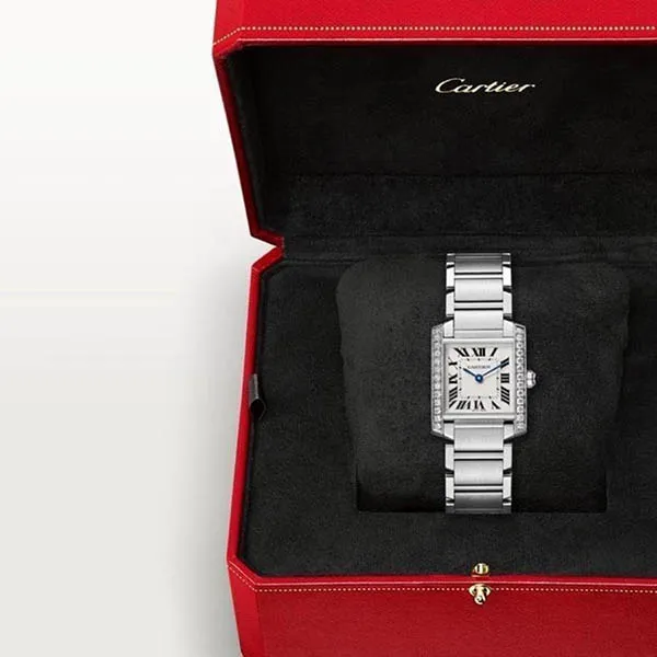 Đồng Hồ Nữ Cartier Tank Francaise W4TA0009 30mm Màu Bạc Trắng - Đồng hồ - Vua Hàng Hiệu