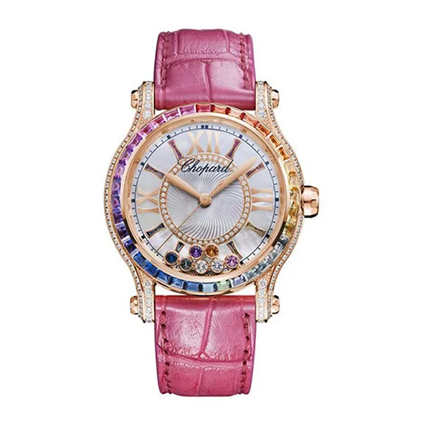 Đồng Hồ Nữ Chopard 274891-5007 Happy Sport Diamonds 36mm Màu Hồng