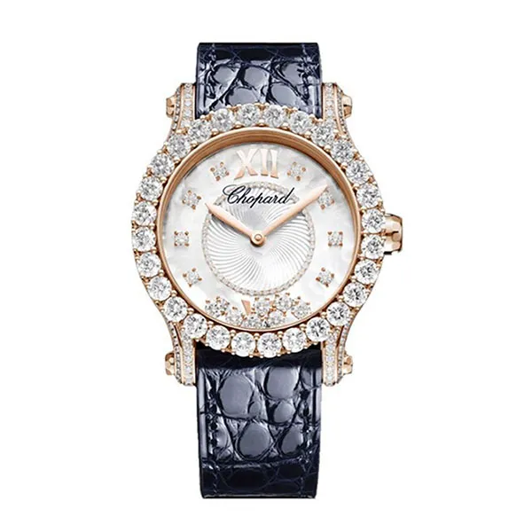 Đồng Hồ Nữ Chopard Happy Sport 274809-5001 Joaillerie 18K Diamond 36mm Màu Đen Trắng