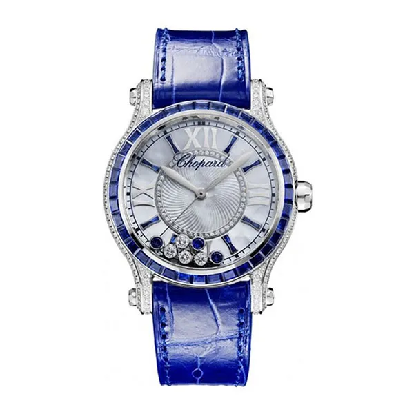 Đồng Hồ Nữ Chopard Happy Sport 274891-1003 Diamonds 36mm Màu Xanh Blue - Đồng hồ - Vua Hàng Hiệu