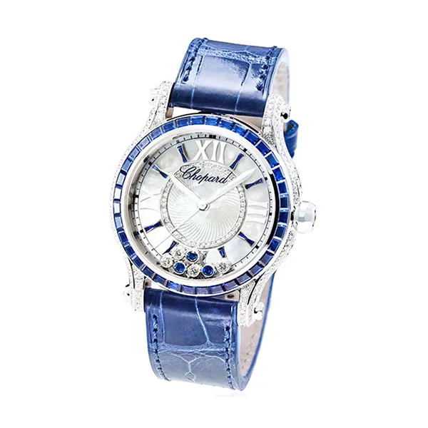 Đồng Hồ Nữ Chopard Happy Sport 274891-1003 Diamonds 36mm Màu Xanh Blue - Đồng hồ - Vua Hàng Hiệu