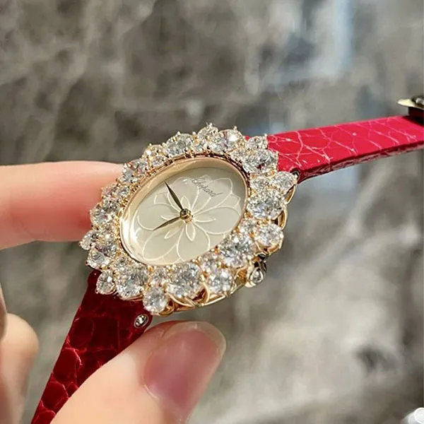 Đồng Hồ Nữ Chopard L’heure Du Diamant 13A379-5016 36.7mm Màu Đỏ Trắng