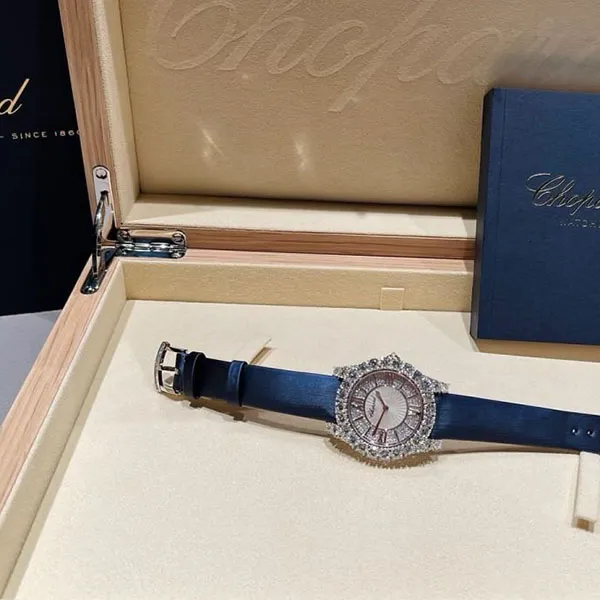 Đồng Hồ Nữ Chopard L’heure Du Diamant 36mm 139419-1401 Màu Xanh Bạc