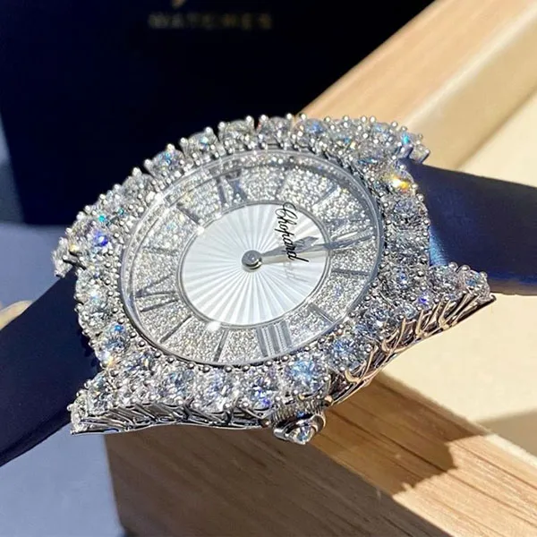 Đồng Hồ Nữ Chopard L’heure Du Diamant 36mm 139419-1401 Màu Xanh Bạc