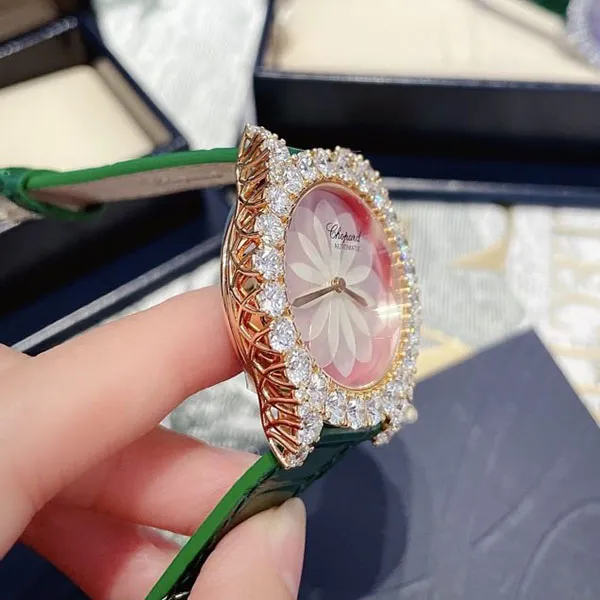 Đồng Hồ Nữ Chopard L’heure Du Diamant Floral Rose Gold 36mm Màu Vàng Hồng