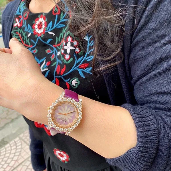 Đồng Hồ Nữ Chopard L’heure Du Diamant Floral Rose Gold 36mm Màu Vàng Hồng