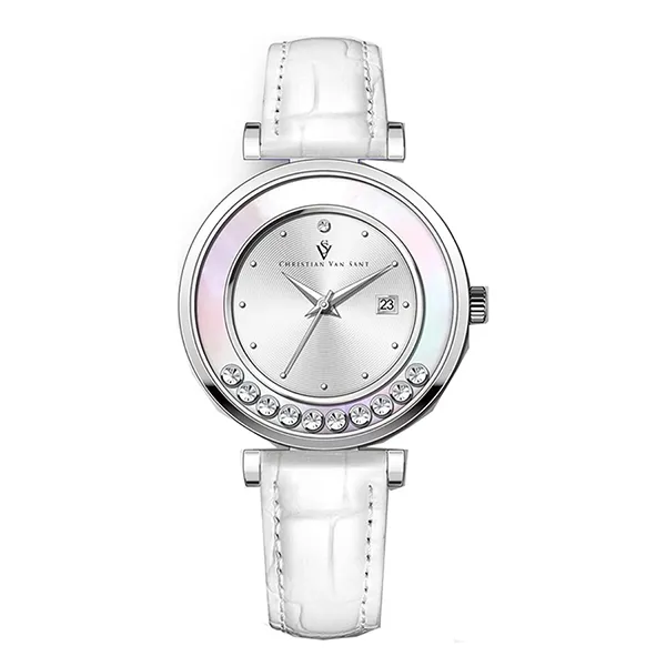 Đồng Hồ Nữ Christian Van Sant Quartz Watch Màu Trắng