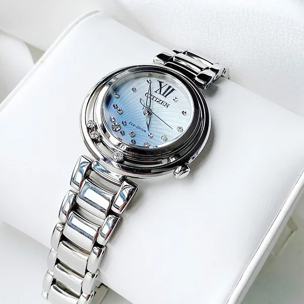 Đồng Hồ Nữ Citizen Eco-Drive EM0320-59D Màu Xanh Bạc