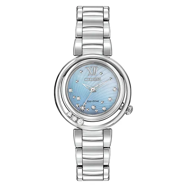 Đồng Hồ Nữ Citizen Eco-Drive EM0320-59D Màu Xanh Bạc