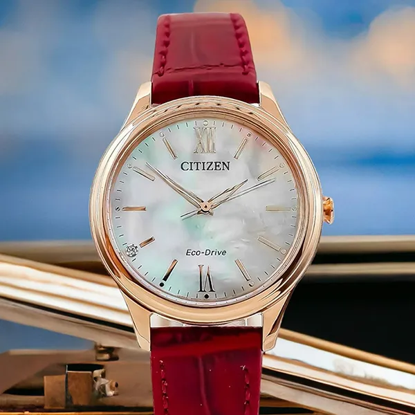 Đồng Hồ Nữ Citizen Eco-Drive EM0419-11D Màu Đỏ / Vàng Hồng - Đồng hồ - Vua Hàng Hiệu
