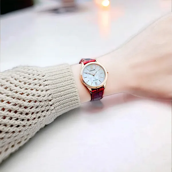 Đồng Hồ Nữ Citizen Eco-Drive EM0419-11D Màu Đỏ / Vàng Hồng - Đồng hồ - Vua Hàng Hiệu