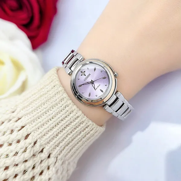 Đồng Hồ Nữ Citizen Eco-Drive EM0588-81X Màu Bạc Hồng