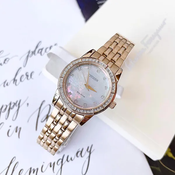 Đồng Hồ Nữ Citizen Eco-Drive EM0773-54D Màu Vàng Gold