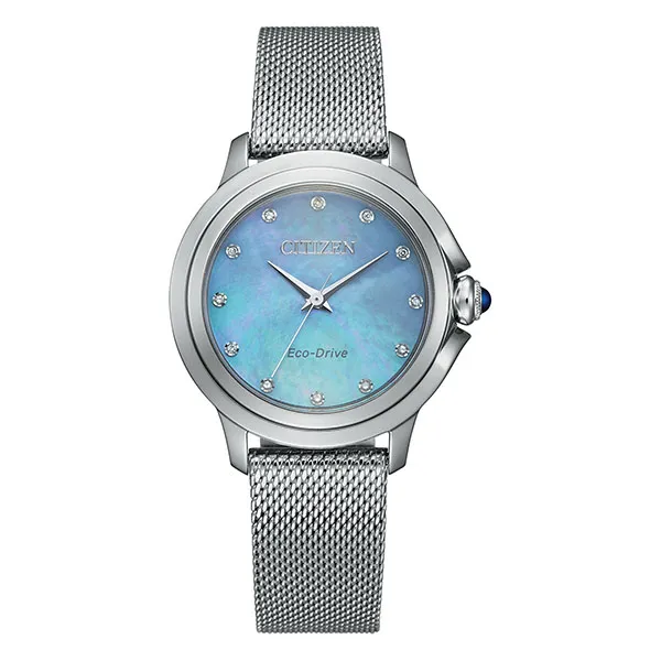 Đồng Hồ Nữ Citizen Eco-Drive EM0790-55N Màu Xanh Bạc - Đồng hồ - Vua Hàng Hiệu