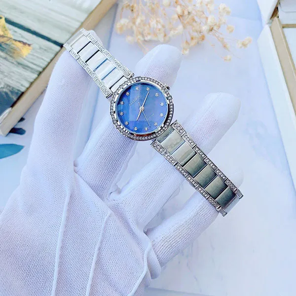 Đồng Hồ Nữ Citizen Eco-Drive EM0840-59N Màu Xanh Bạc