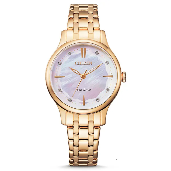 Đồng Hồ Nữ Citizen Eco Drive Watch EM0893-87Y Màu Vàng Gold