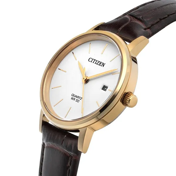 Đồng Hồ Nữ Citizen Quartz EU6092-08A Màu Nâu Trắng