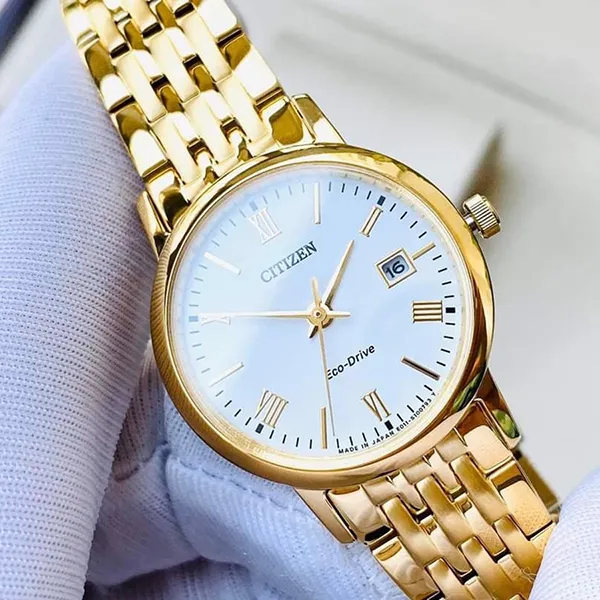 Đồng Hồ Nữ Citizen Eco-Drive EW1582-54A Màu Vàng Trắng - Đồng hồ - Vua Hàng Hiệu