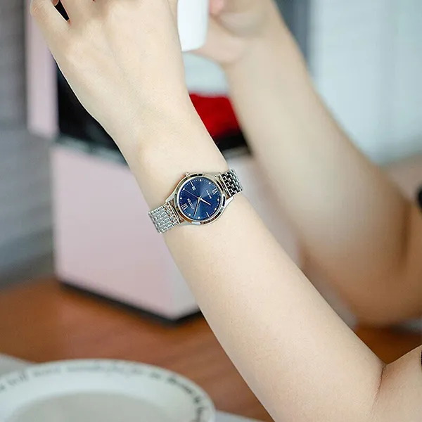 Đồng Hồ Nữ Citizen Eco-Drive EW2530-87L Màu Xanh Bạc
