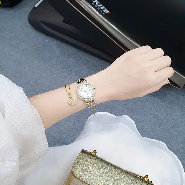 Đồng Hồ Nữ Citizen Eco-Drive FE1184-56B Màu Vàng Phối Bạc