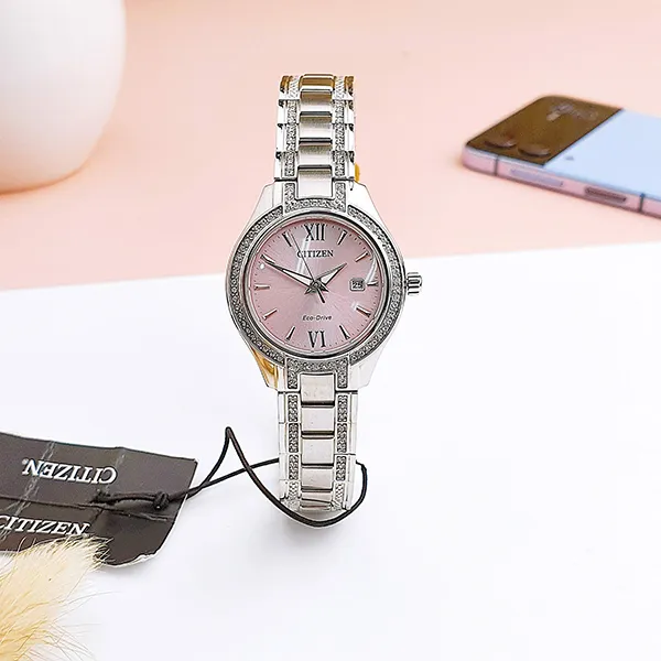 Đồng Hồ Nữ Citizen Eco-Drive FE1230-51X Màu Hồng Bạc