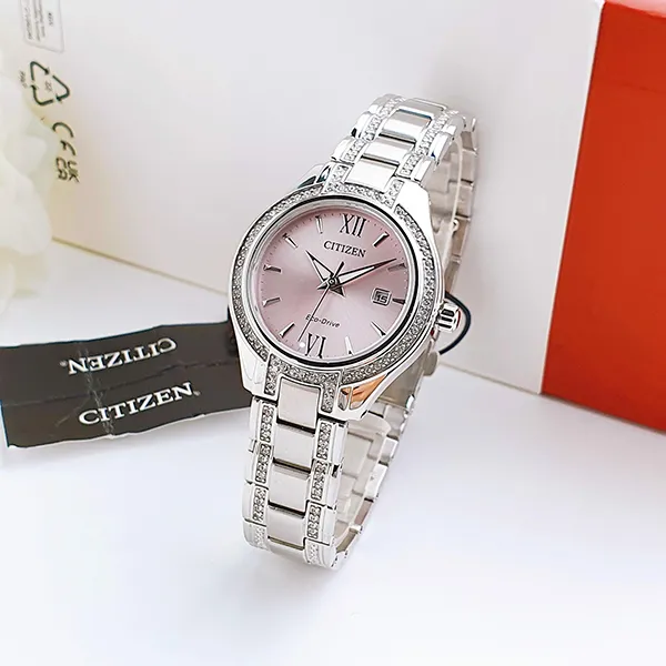 Đồng Hồ Nữ Citizen Eco-Drive FE1230-51X Màu Hồng Bạc