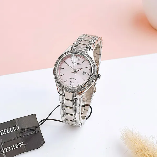 Đồng Hồ Nữ Citizen Eco-Drive FE1230-51X Màu Hồng Bạc