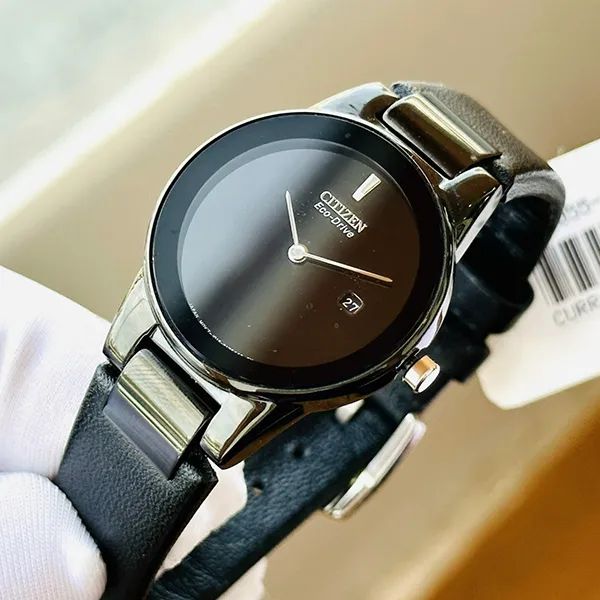 Đồng Hồ Nữ Citizen Eco-Drive GA1055-06E Dây Da Màu Đen - Đồng hồ - Vua Hàng Hiệu