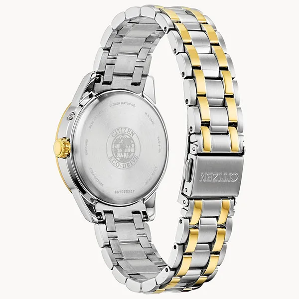 Đồng Hồ Nữ Citizen Eco-Drive World time FC8004-54D Màu Vàng Bạc