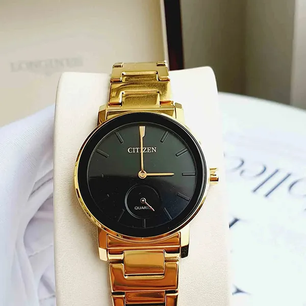 Đồng Hồ Nữ Citizen Quartz EQ9062-58E Màu Đen Vàng
