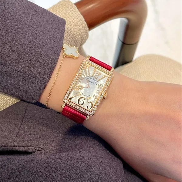 Đồng Hồ Nữ Franck Muller FM 952 Rose Gold 8 Diamonds Màu Đỏ - Đồng hồ - Vua Hàng Hiệu