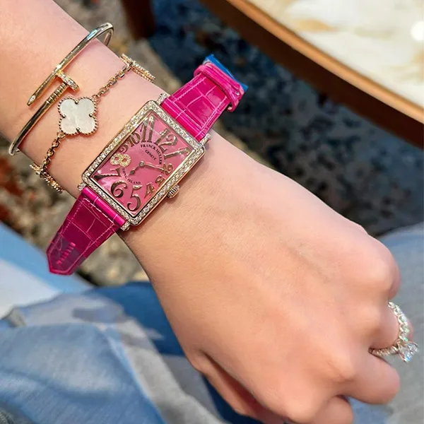 Đồng Hồ Nữ Franck Muller FM 952 Rose Gold 8 Diamonds Pink Màu Hồng - Đồng hồ - Vua Hàng Hiệu