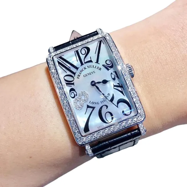 Đồng Hồ Nữ Franck Muller FM 952 Steel 8 Diamonds Màu Đen - Đồng hồ - Vua Hàng Hiệu