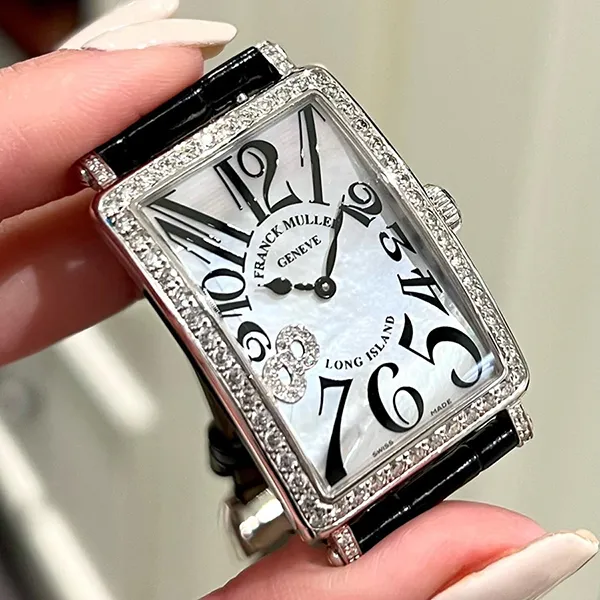 Đồng Hồ Nữ Franck Muller FM 952 Steel 8 Diamonds Màu Đen - Đồng hồ - Vua Hàng Hiệu