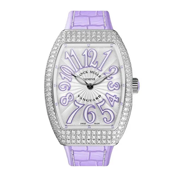 Đồng Hồ Nữ Franck Muller Vanguard V 32 QZ D AC Violet Màu Tím