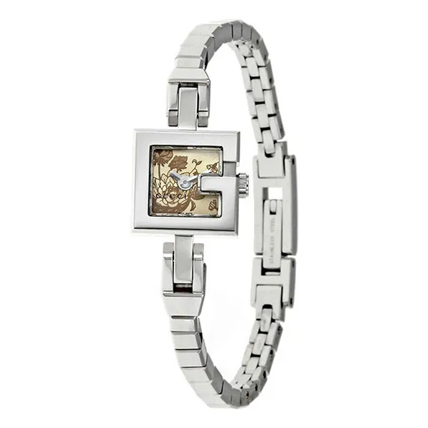 Đồng Hồ Nữ Gucci 102 G-mini Champagne Flower Watch Màu Bạc
