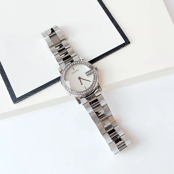Đồng Hồ Nữ Gucci G-Diamond 101L Case 28mm Màu Trắng Bạc