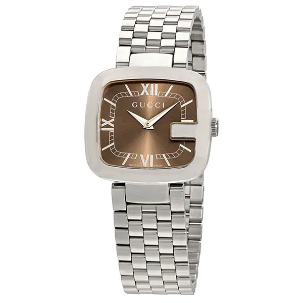 Đồng Hồ Nữ Gucci G-Gucci Quartz Brown Dial Tone YA125413 Màu Nâu Bạc