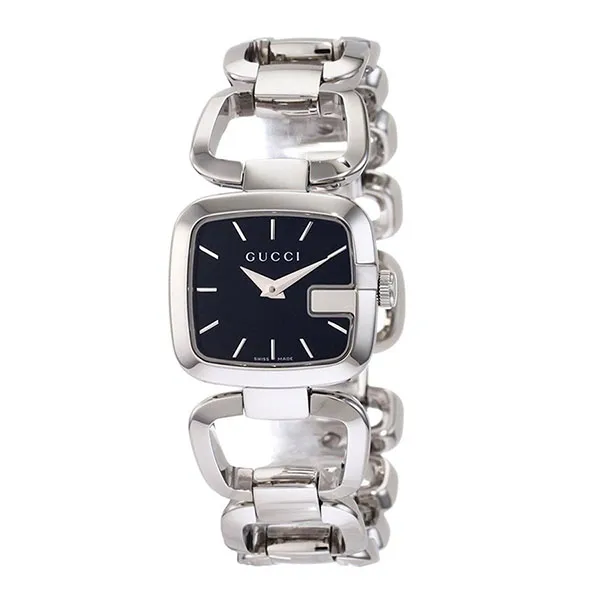 Đồng Hồ Nữ Gucci YA125509 Quartz Tone Silver Màu Đen Bạc