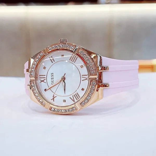 Đồng Hồ Nữ Guess Silicon Watch For Women 36mm GGW0034L3 Màu Hồng