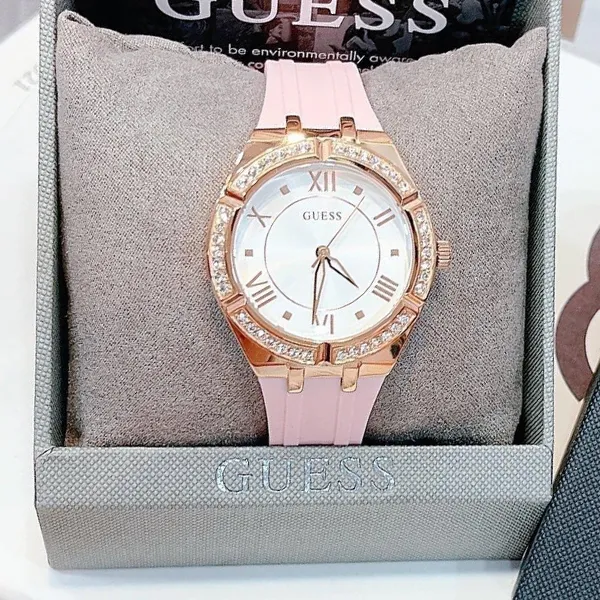 Đồng Hồ Nữ Guess Silicon Watch For Women 36mm GGW0034L3 Màu Hồng